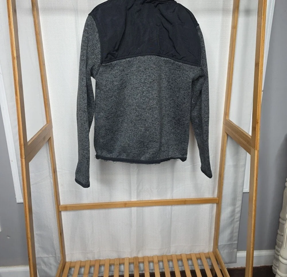 Children's Place Full-Zip Heathered Gray Jacket with Contrast Yoke